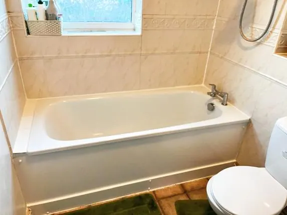 New bath fitted and sealed